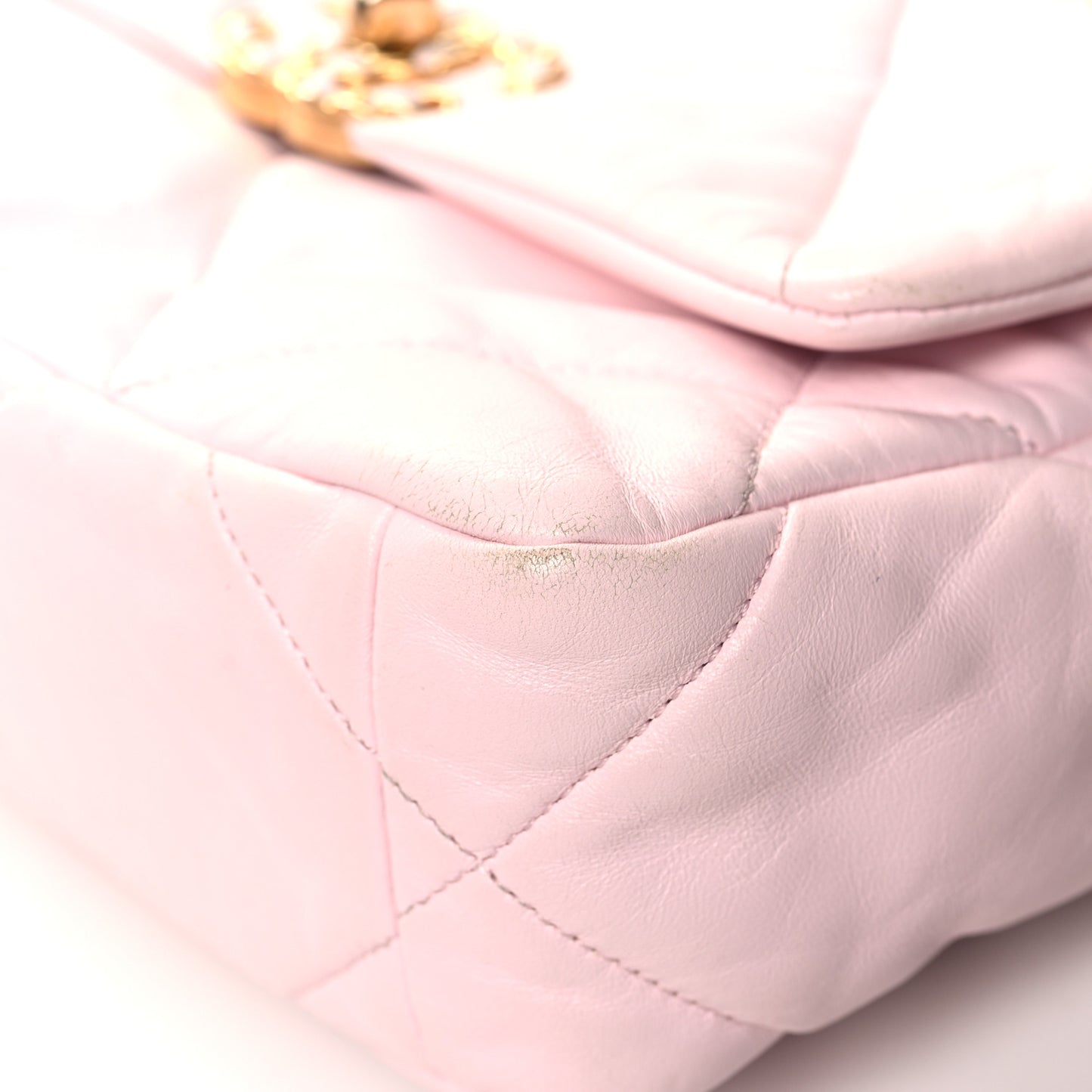 Lambskin Quilted Medium 19 Flap Light Pink