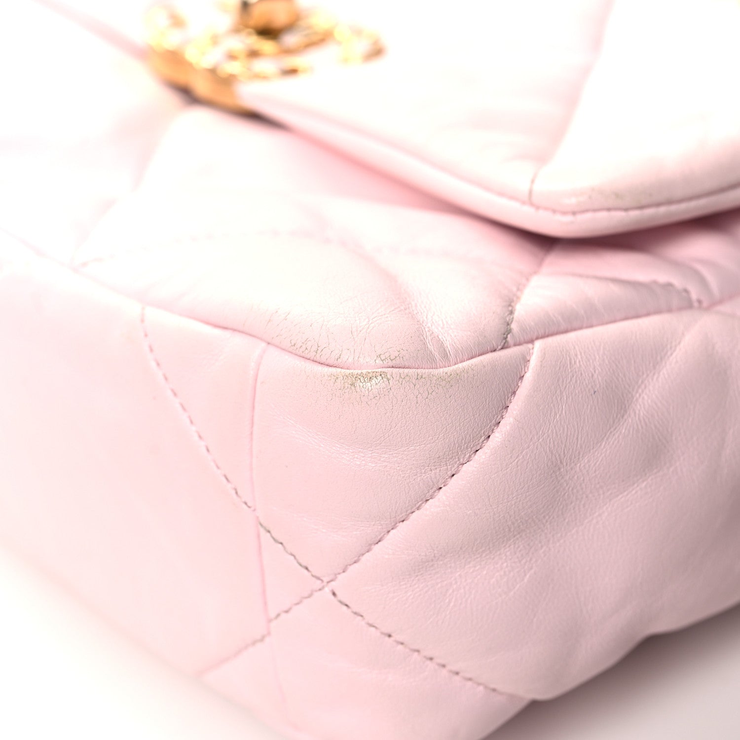 Chanel Lambskin Quilted Medium 19 Flap Light Pink 10 of 13