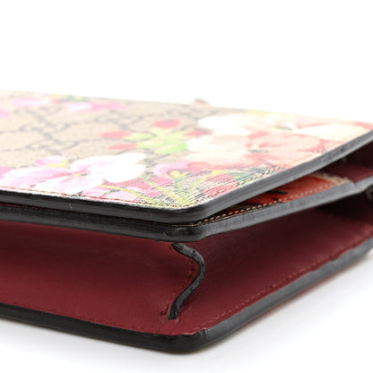 Gucci GG Supreme Monogram Blooms Chain Wallet Beige Multicolor Dry Rose 9 of 9