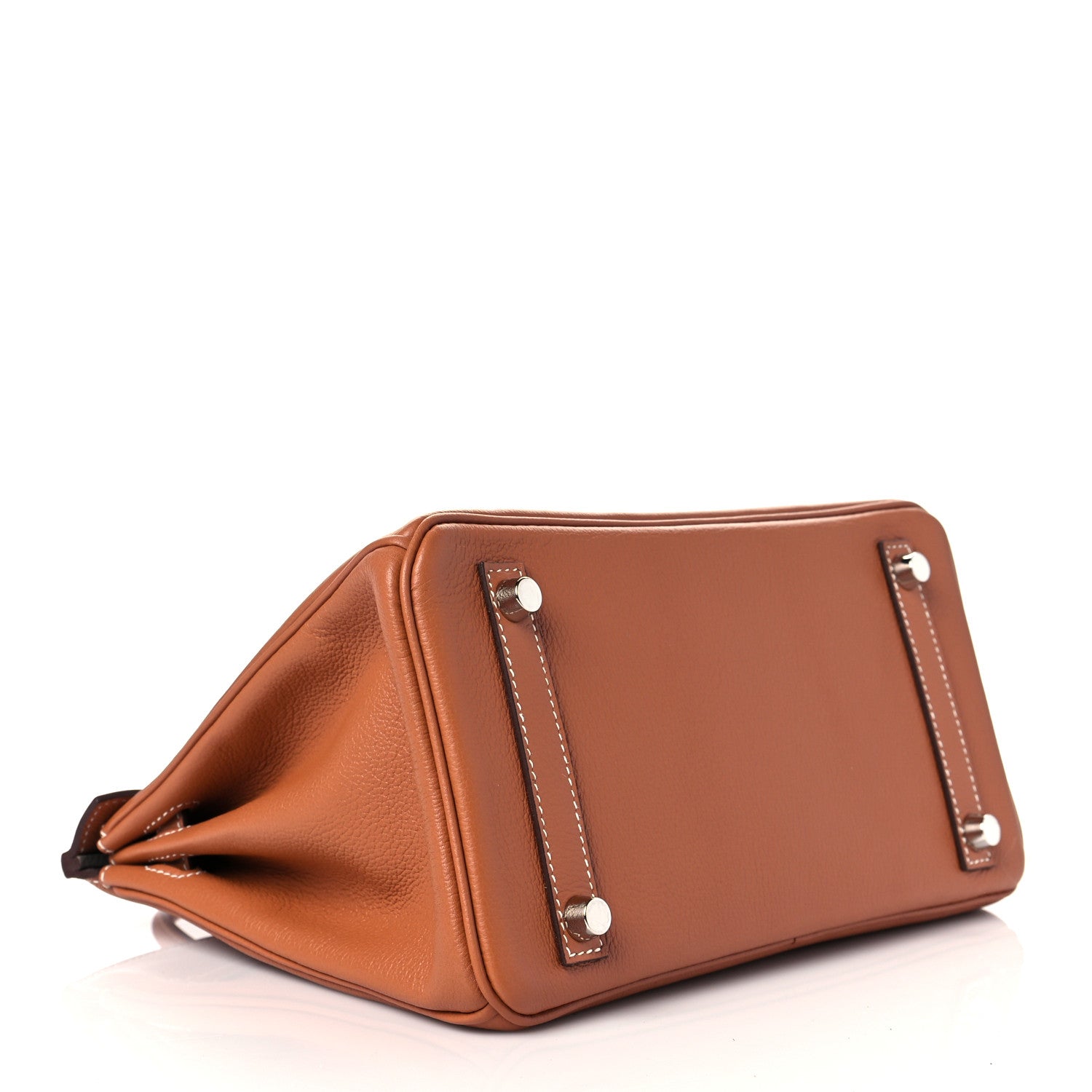 Hermes Taurillon Novillo Verso Birkin 25 Gold Gris Tourterelle 4 of 11
