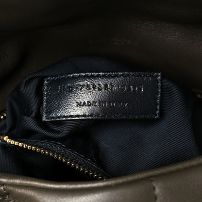 Saint Laurent Lambskin Quilted Toy Loulou Puffer Monogram Chain Satchel Khaki 8 of 11