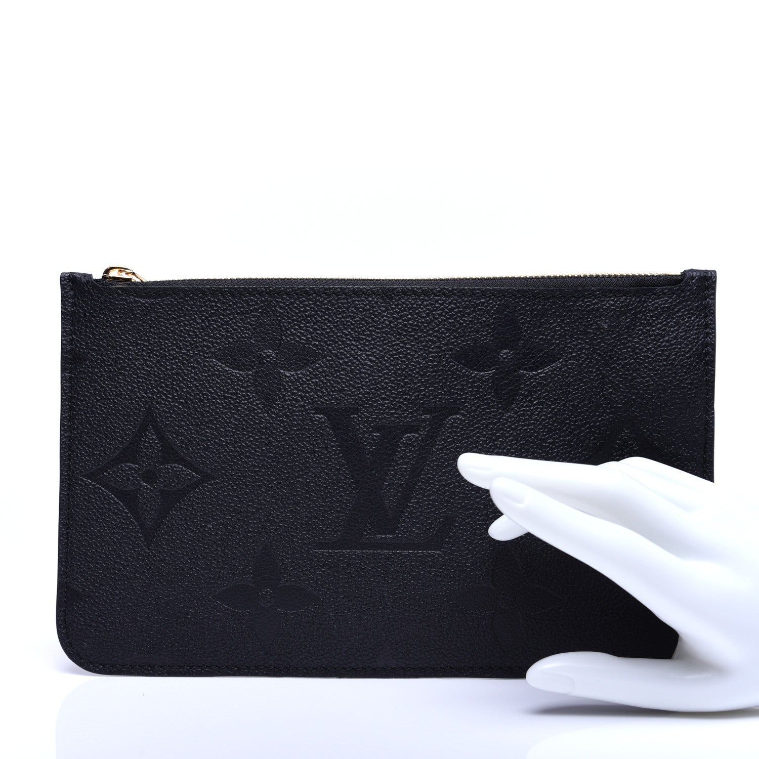 Louis Vuitton Empreinte Monogram Giant Neverfull MM Pochette Black 2 of 10