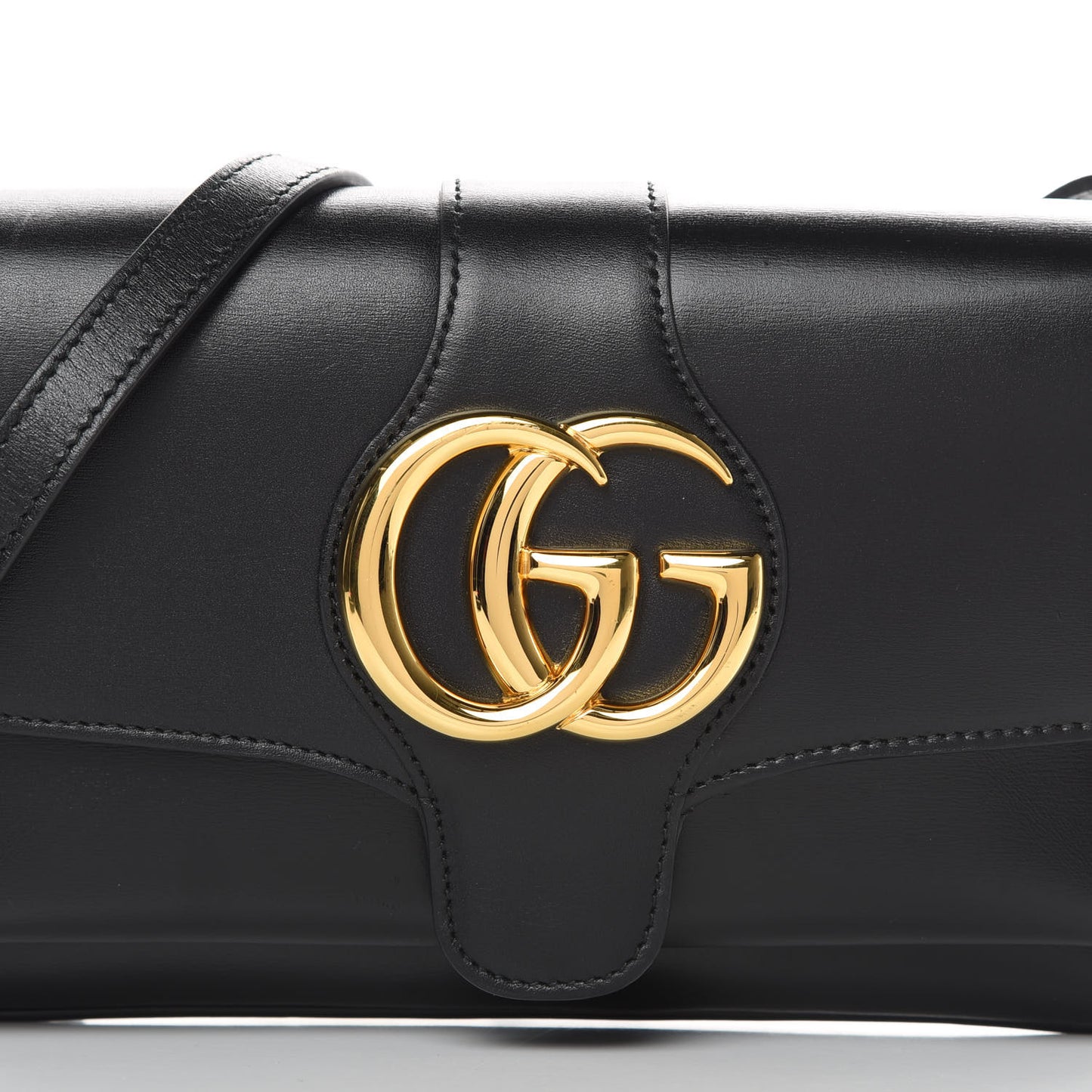 Vitello Palmellato Lux Small Arli Flap Shoulder Bag Black