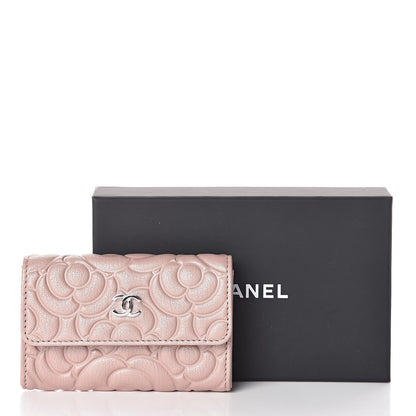 Chanel Goatskin Camellia Embossed Flap Card Holder Light Pink 8 of 8