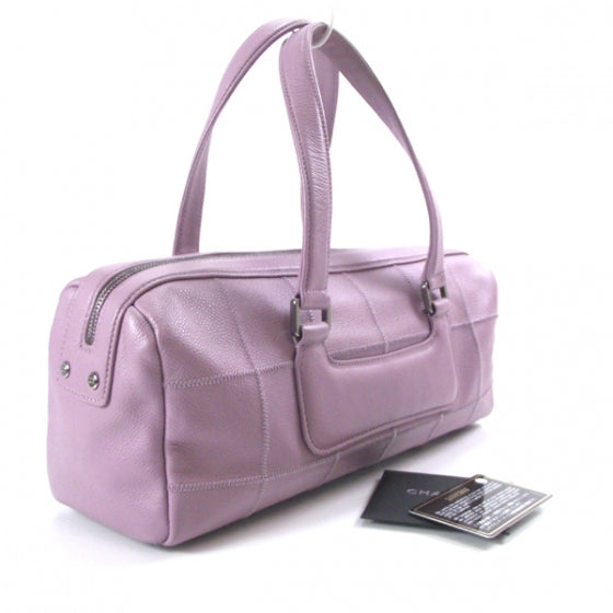 Chanel Caviar Square Stitched Satchel Lilac 3 of 12
