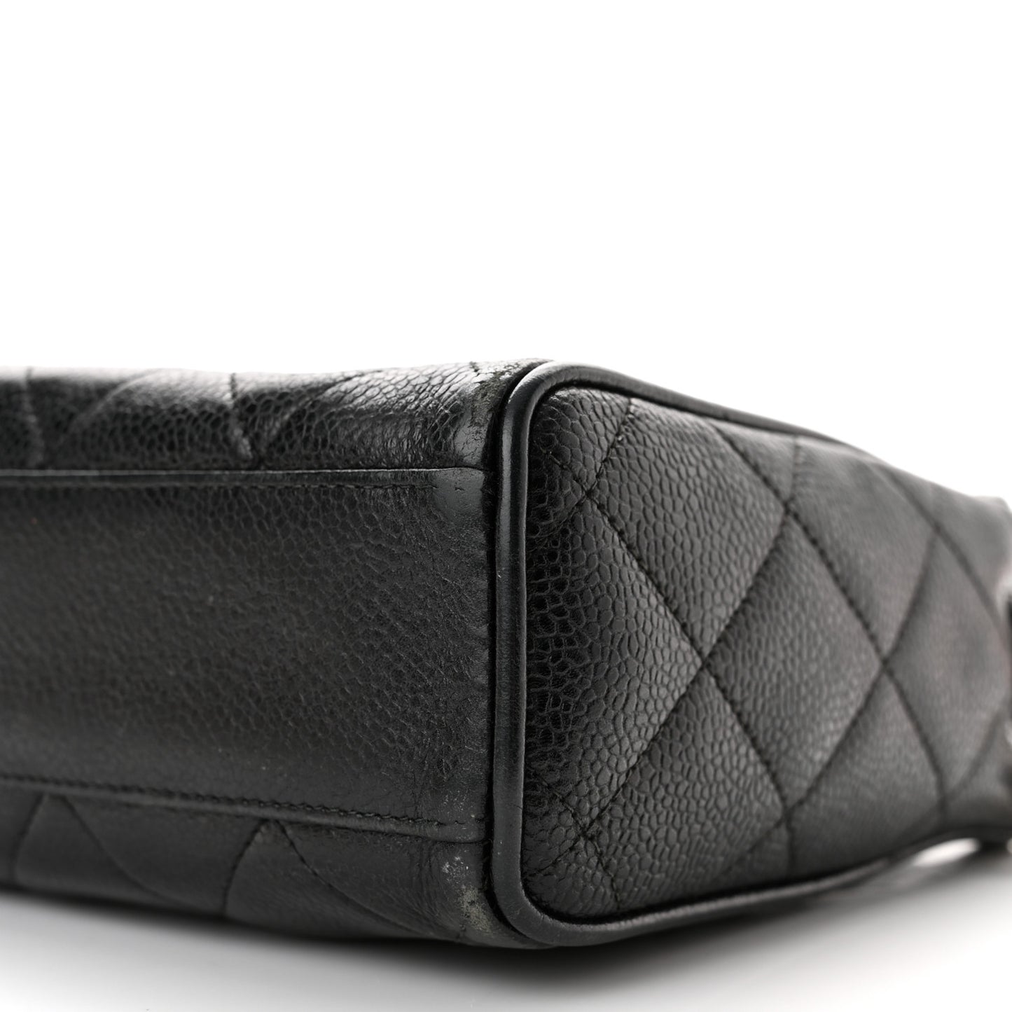 Caviar Quilted Camera Case Black