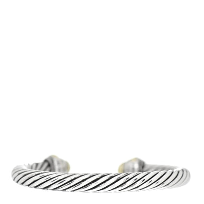 David Yurman Sterling Silver 14K Yellow Gold 7mm Cable Classics Bracelet 2 of 3