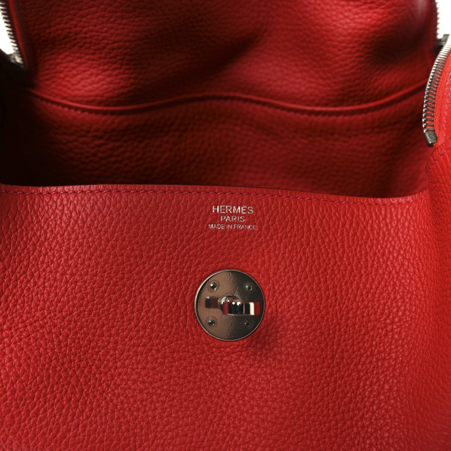 Hermes Taurillon Clemence Lindy 30 Rouge Casaque 6 of 12