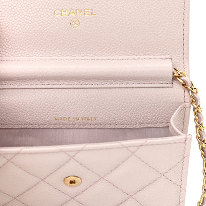 Chanel Caviar Quilted Miss Coco Clutch With Chain Light Purple 6 of 11
