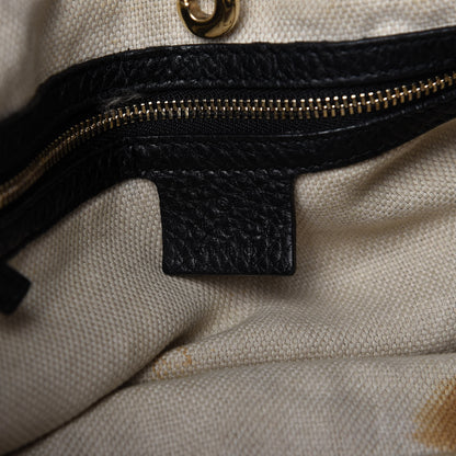 Gucci Pebbled Calfskin Medium Soho Chain Shoulder Bag Black 8 of 11