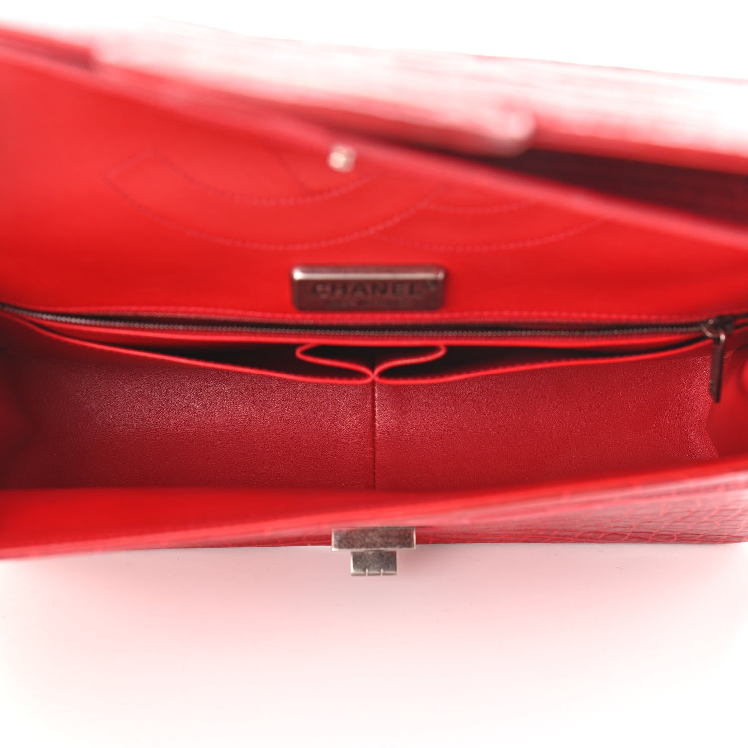 Chanel Crocodile 2.55 Reissue 227 Flap Red 5 of 12