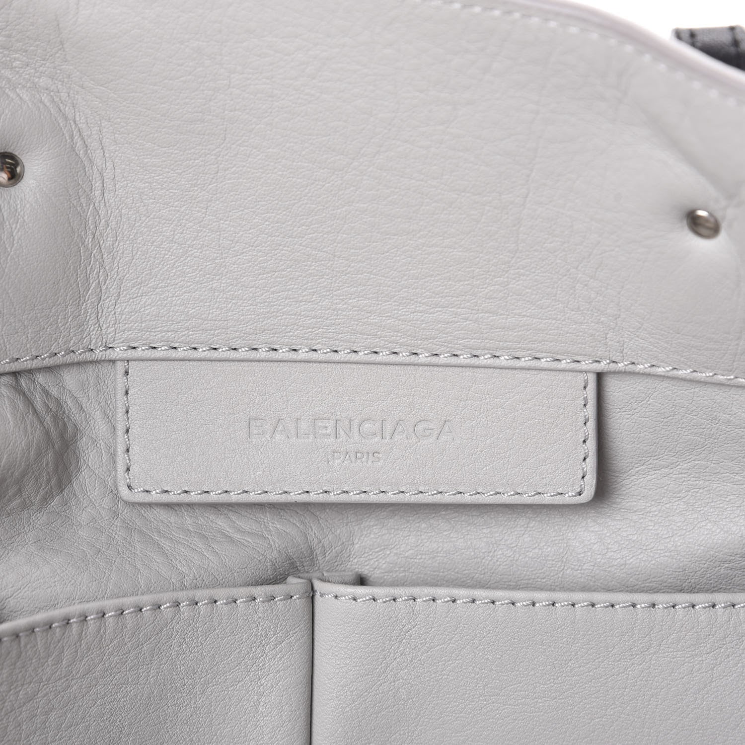 Balenciaga Supple Calfskin Bi-Color Papier A4 Tote White Black 6 of 8