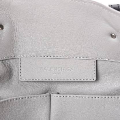 Balenciaga Supple Calfskin Bi-Color Papier A4 Tote White Black 6 of 8