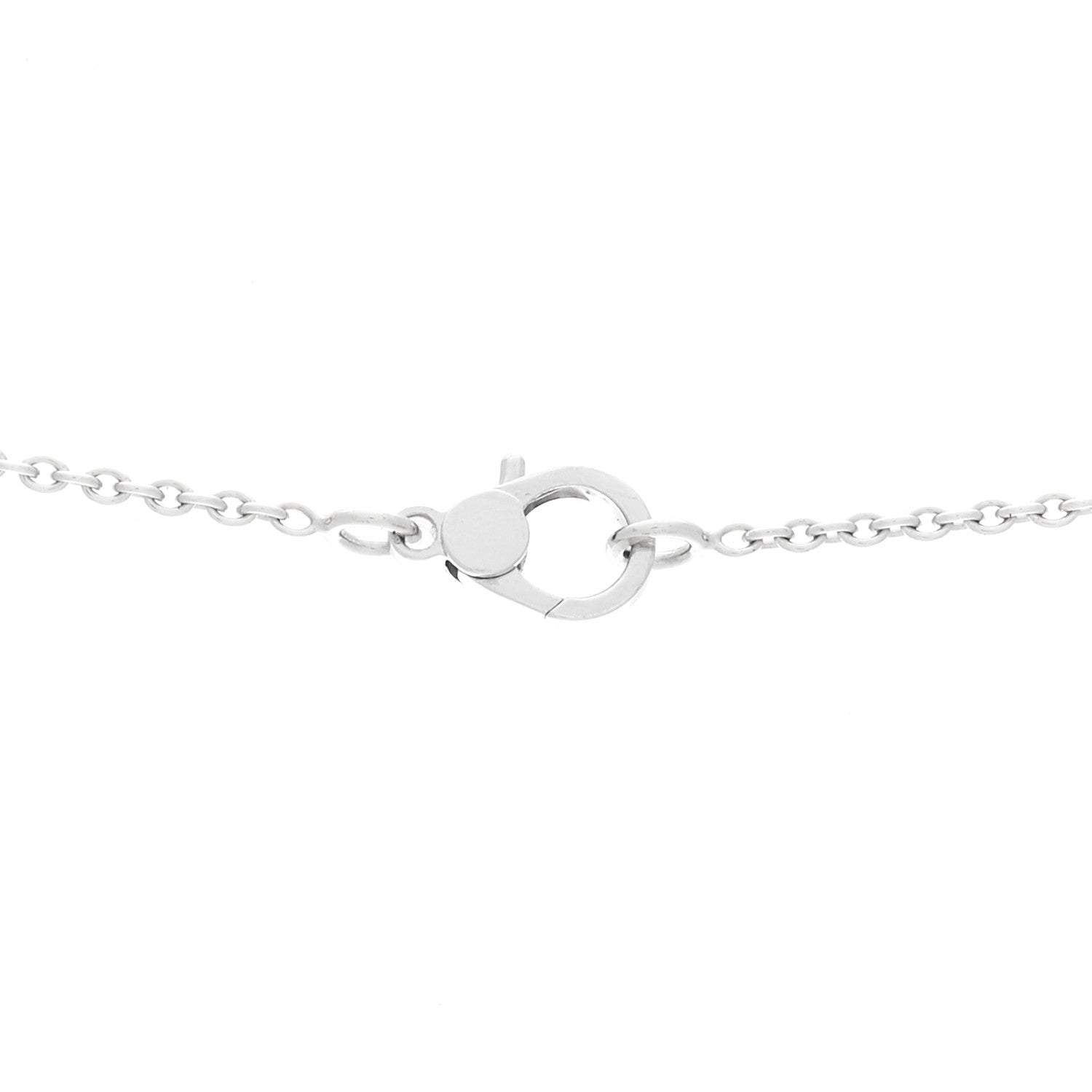 Hermes 18K White Gold Diamond Finesse Pendant Necklace 4 of 6