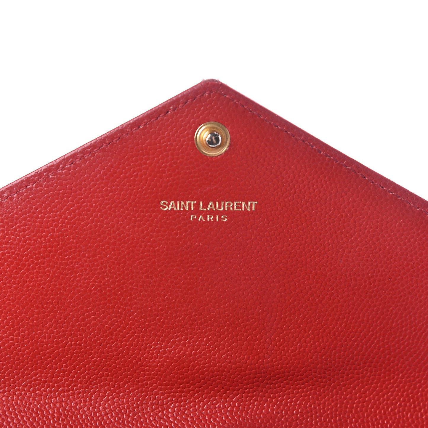 Grain De Poudre Matelasse Chevron Monogram Flap Wallet Red