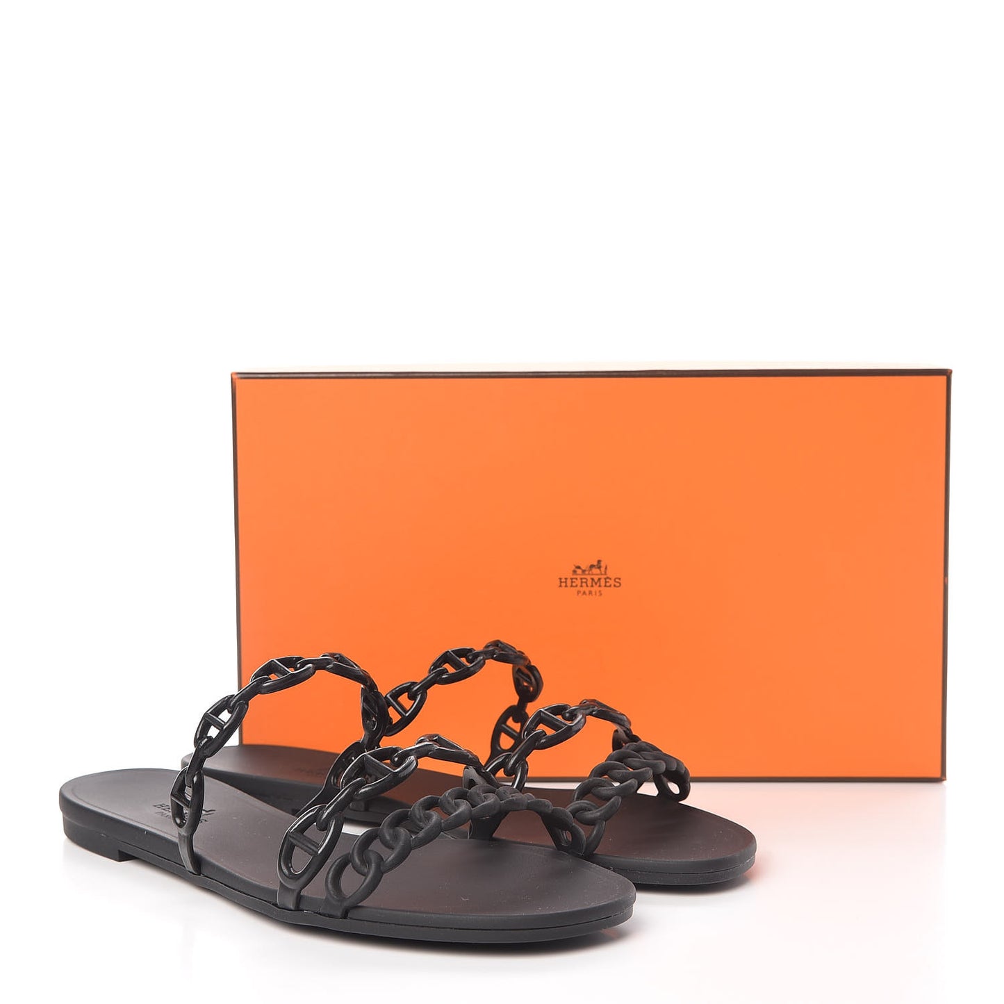 Rubber Chaine d'Ancre Rivage Sandals 37 Black