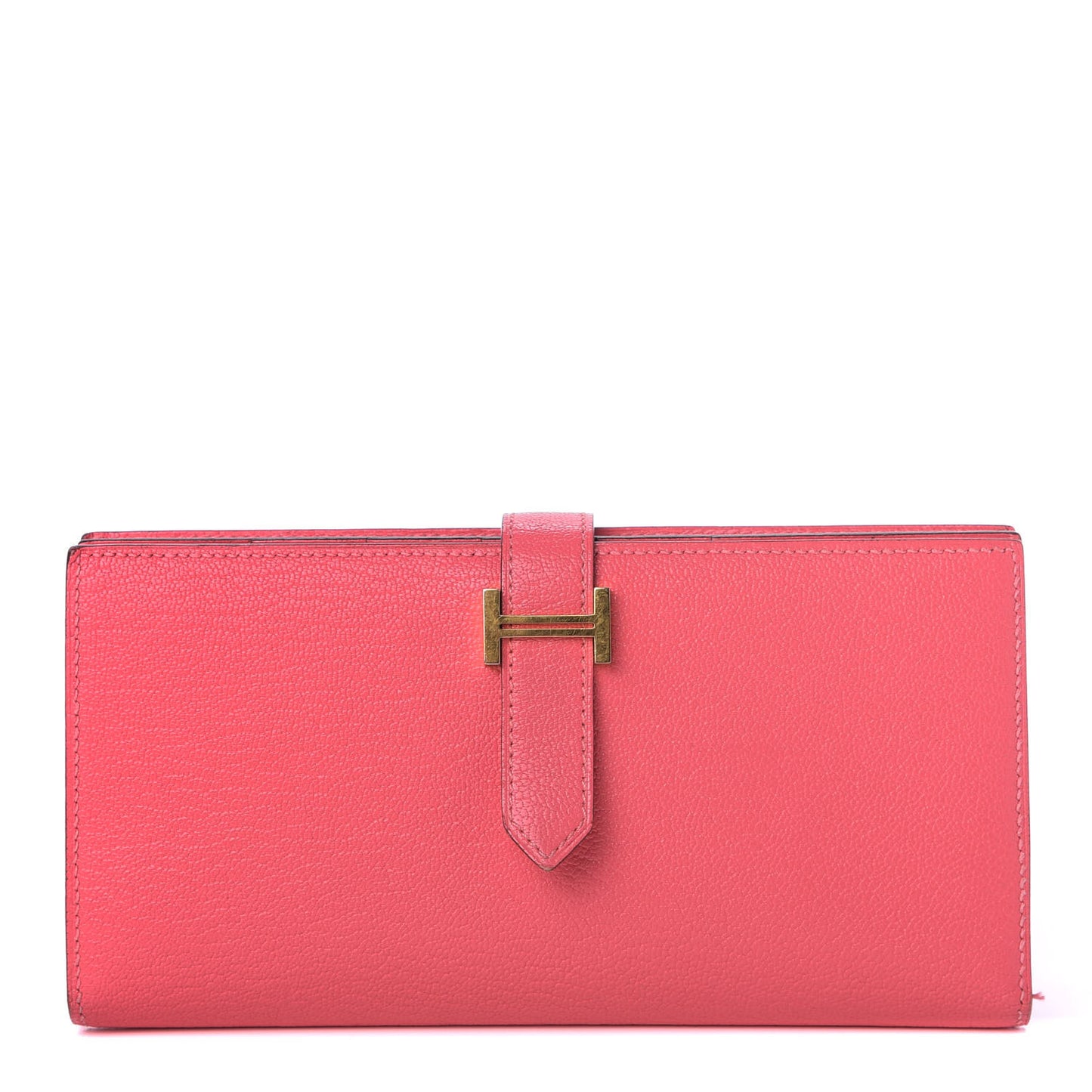 Chevre Mysore Bearn Gusset Wallet Rose Azalee