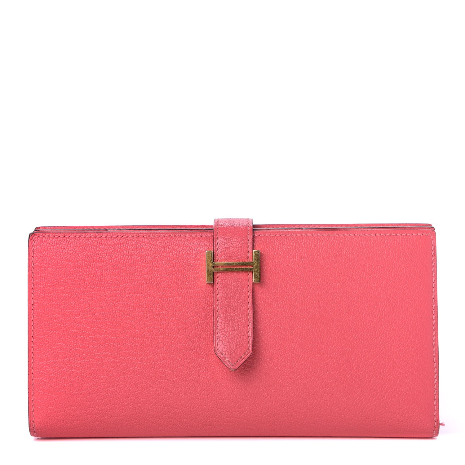 Hermes Chevre Mysore Bearn Gusset Wallet Rose Azalee 1 of 13