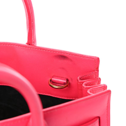 Saint Laurent Calfskin Nano Sac De Jour Fluo Pink 7 of 10