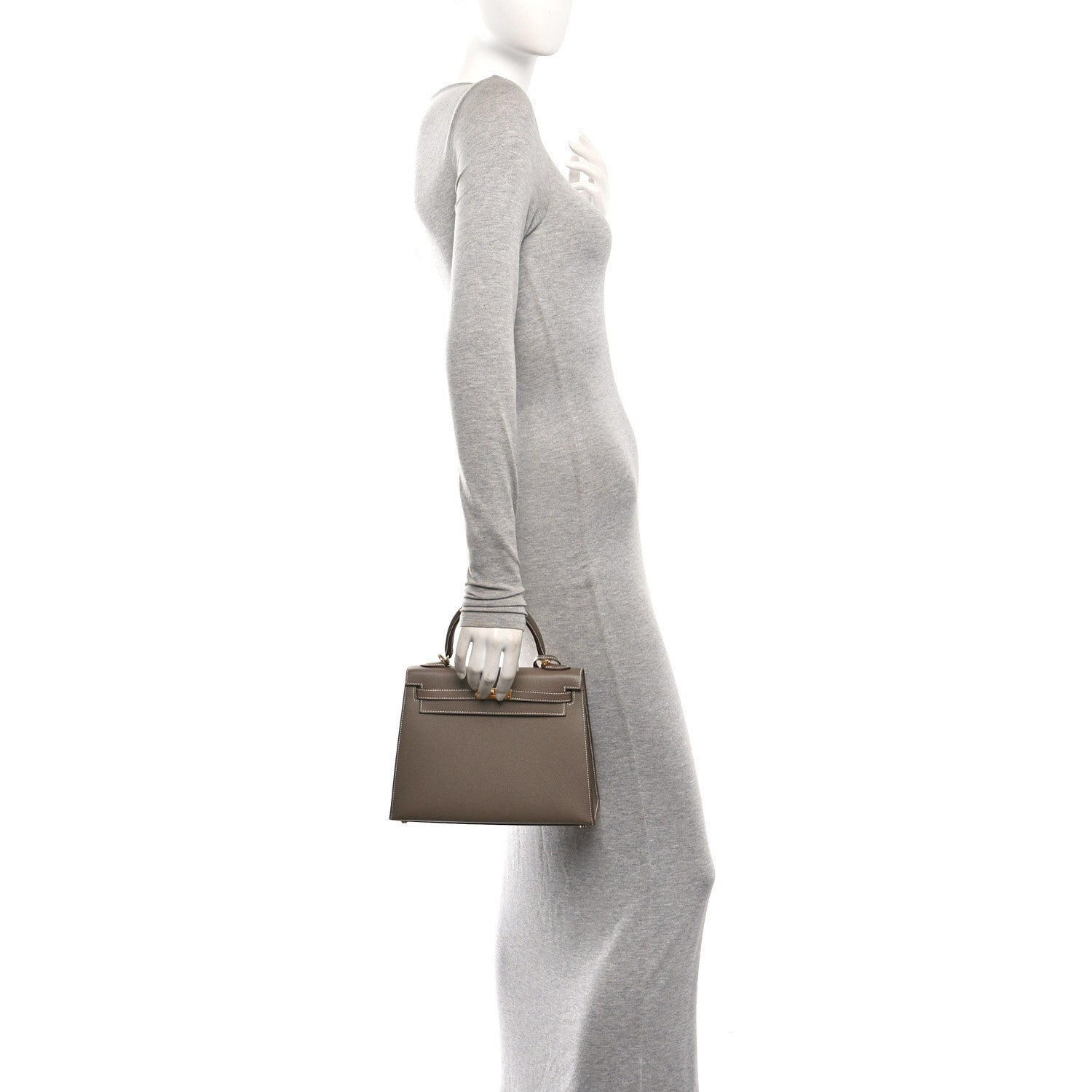 Hermes Epsom Kelly Sellier 25 Etoupe 2 of 11