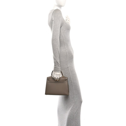 Hermes Epsom Kelly Sellier 25 Etoupe 2 of 11