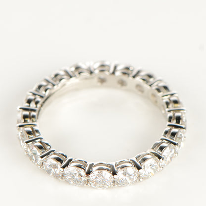 Tiffany Platinum Diamond Shared Setting Band Ring 8.25 3 of 15