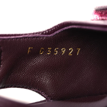 Chanel Grained Calfskin Velcro Dad Sandals 40.5 Burgundy 7 of 10