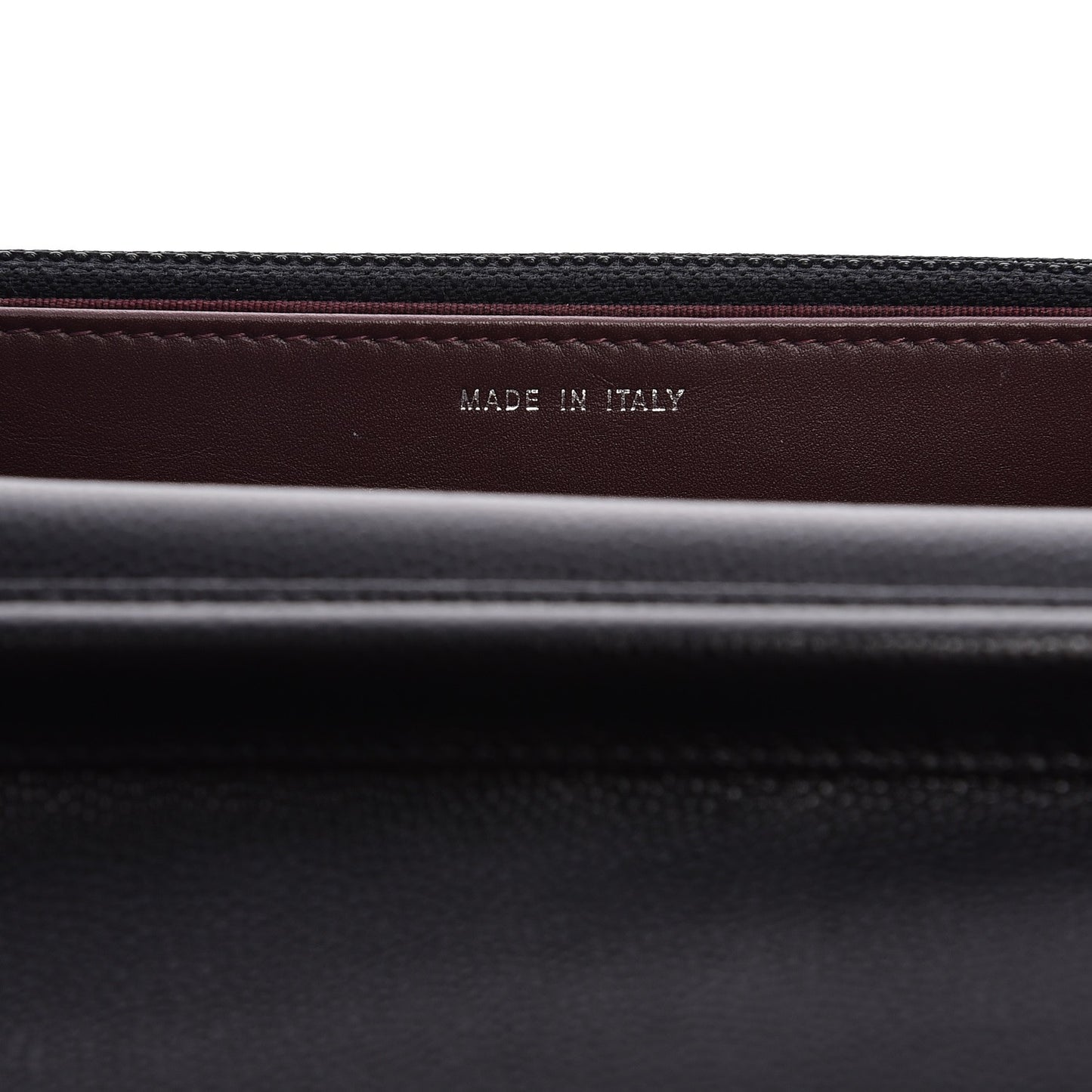 Caviar Chevron Quilted Wallet On Chain WOC Black