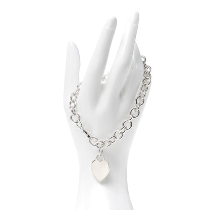 Tiffany Sterling Silver Heart Tag Charm Bracelet 2 of 4