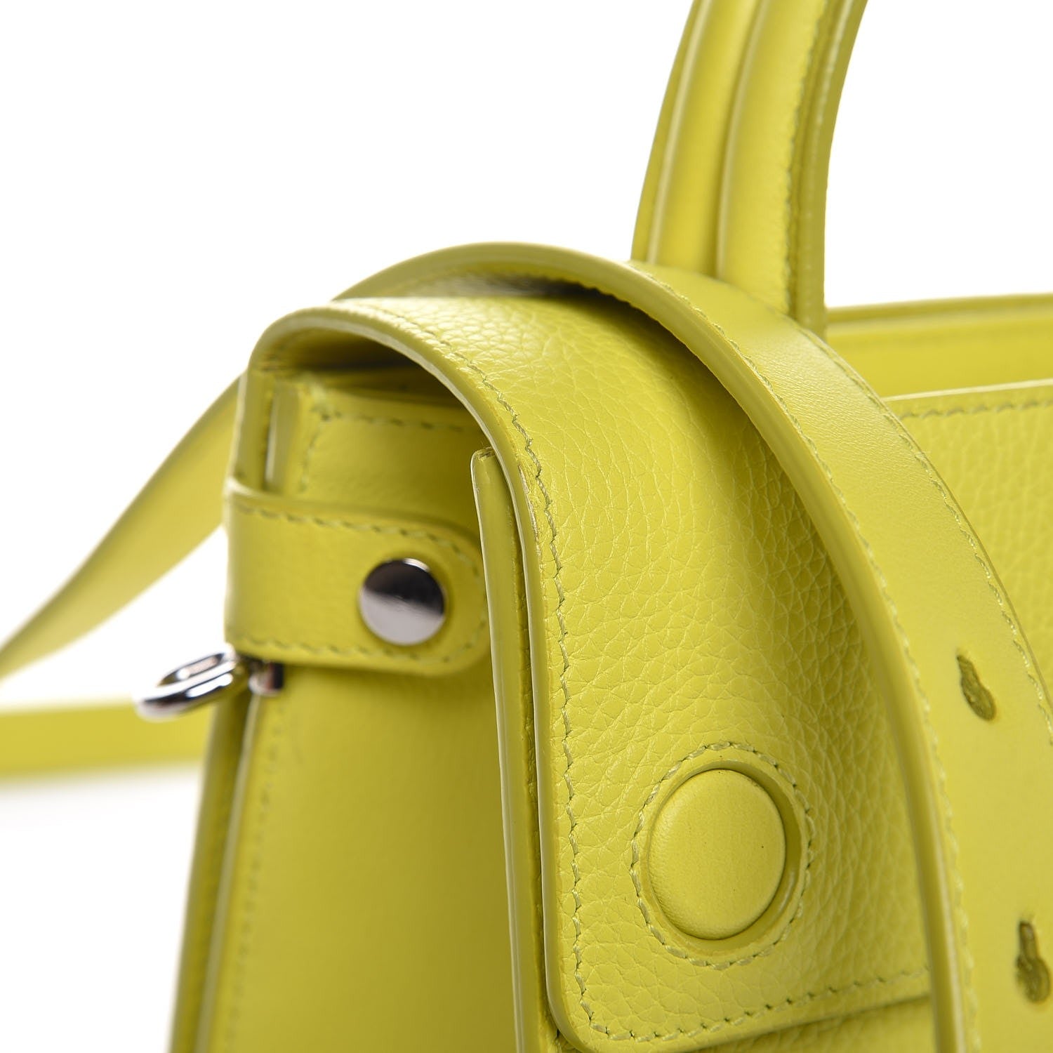 Christian Dior Grained Calfskin Mini Diorever Flap Yellow 8 of 12