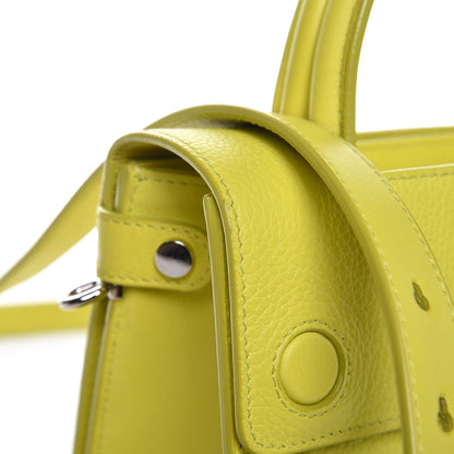 Christian Dior Grained Calfskin Mini Diorever Flap Yellow 8 of 12