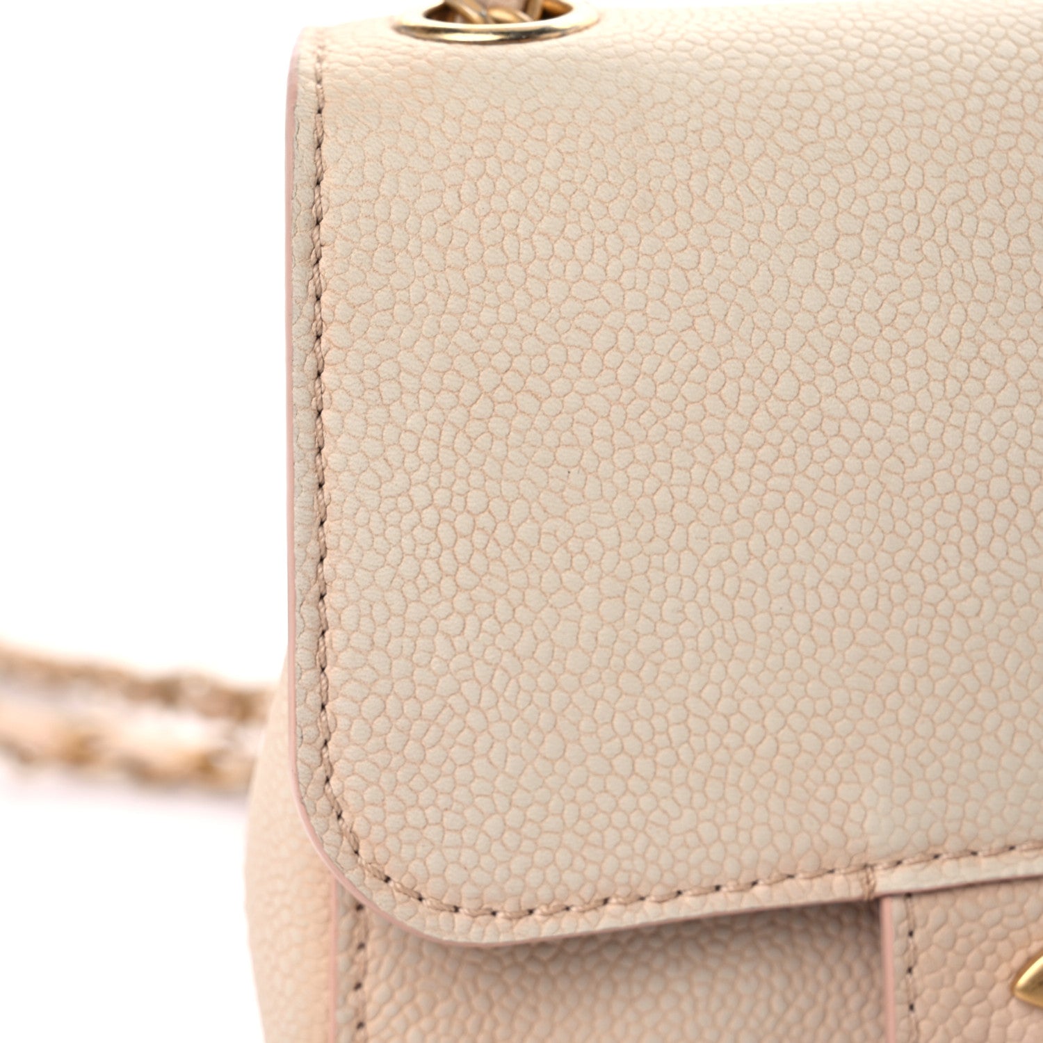 Chanel Grained Calfskin Mini Square Classic Pure Flap Nude 25 of 29