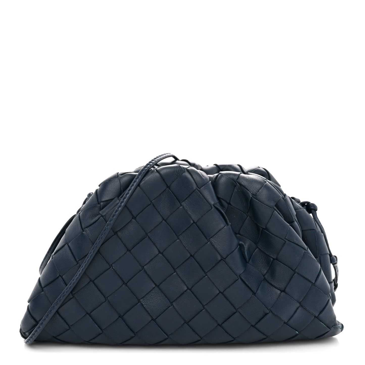 Nappa Intrecciato The Mini Pouch  Deep Blue