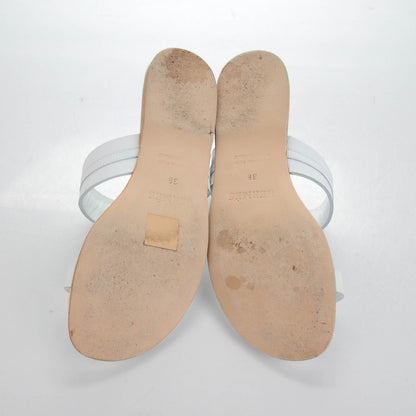 Hermes Lambskin Quasar Sandals 38 White 5 of 7
