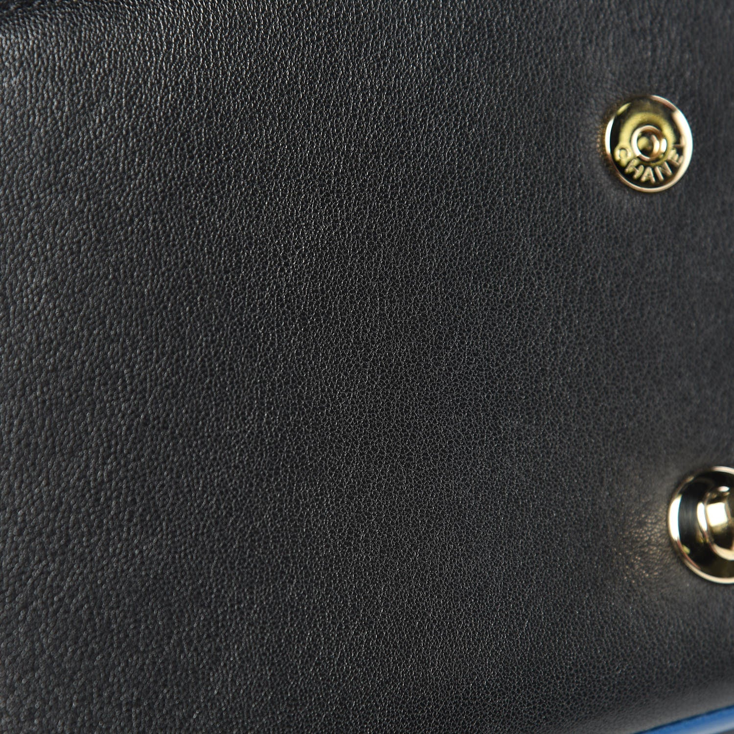 Chanel Sheepskin Quilted Small Mademoiselle Flap Black Blue 10 of 14