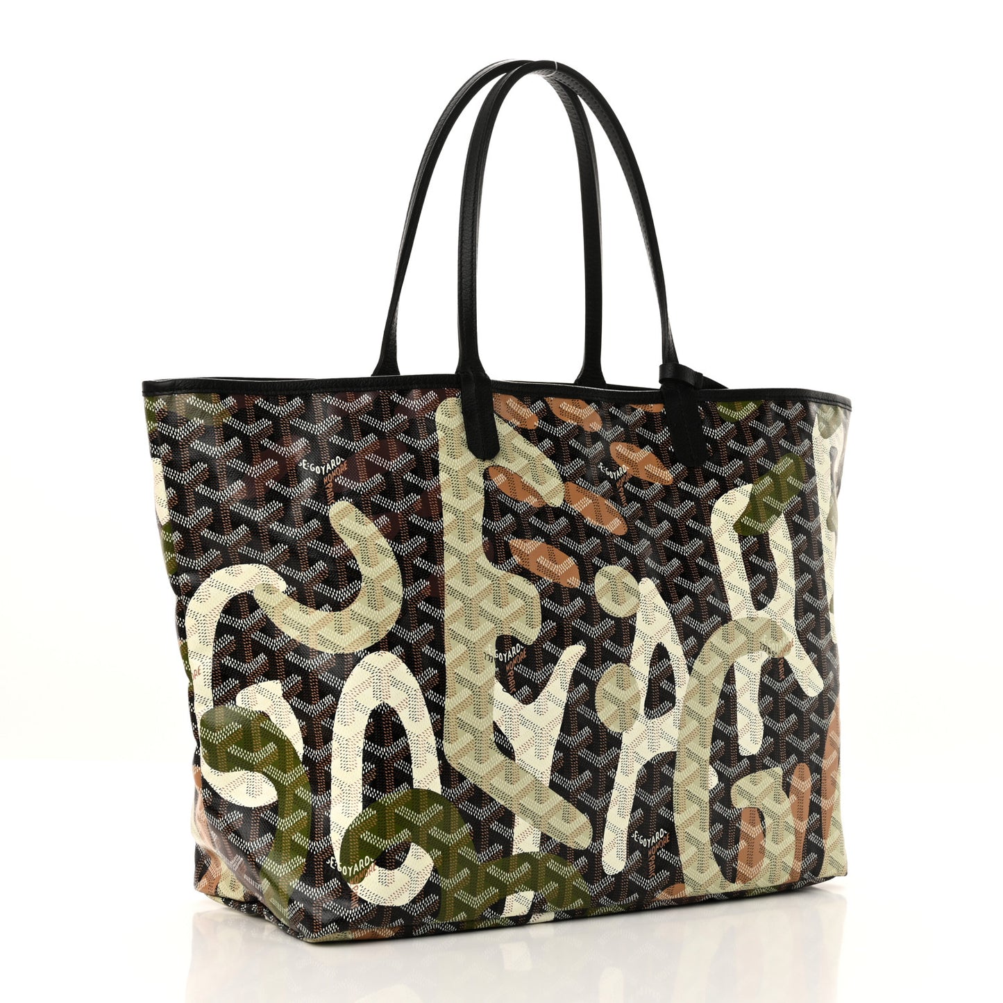 Goyardine Saint Louis Lettres Camouflage PM Black Green