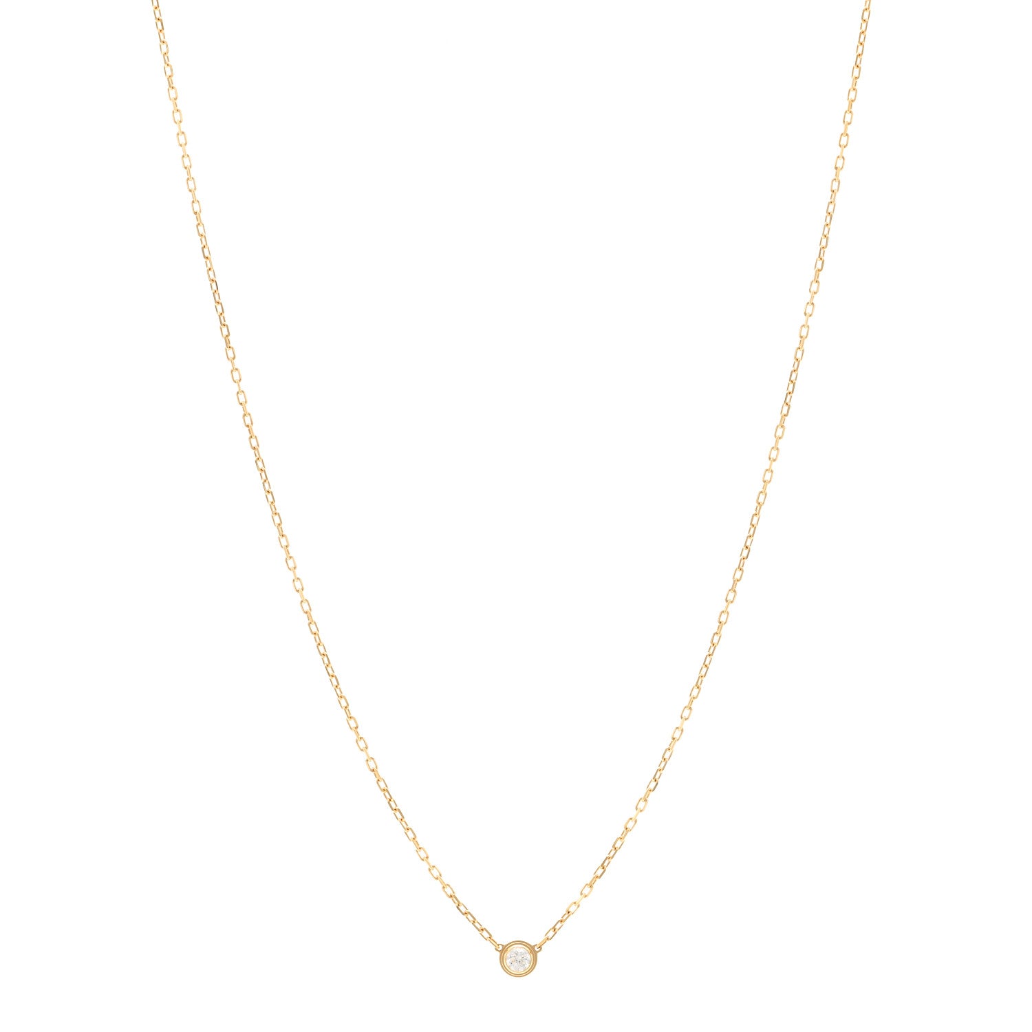 Cartier 18K Yellow Gold Diamond SM D'Amour Pendant Necklace 1 of 5