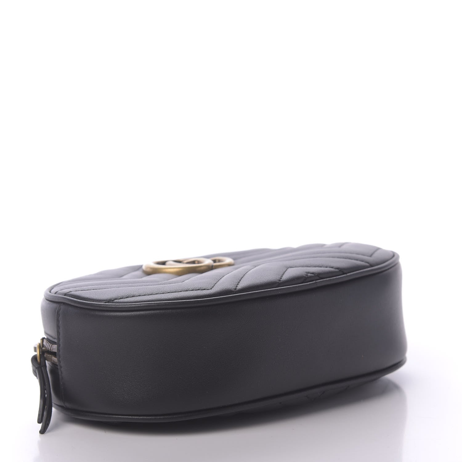 Gucci Calfskin Matelasse GG Marmont Belt Bag 75 30 Black 4 of 10
