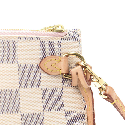 Louis Vuitton Damier Azur Neverfull MM GM Pochette Rose Ballerine 12 of 13