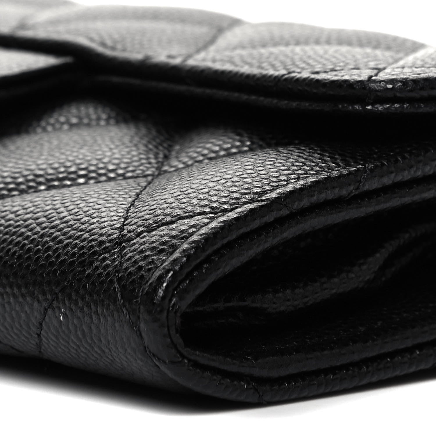 Chanel Caviar Quilted Medium Gusset Flap Wallet Black 9 of 10