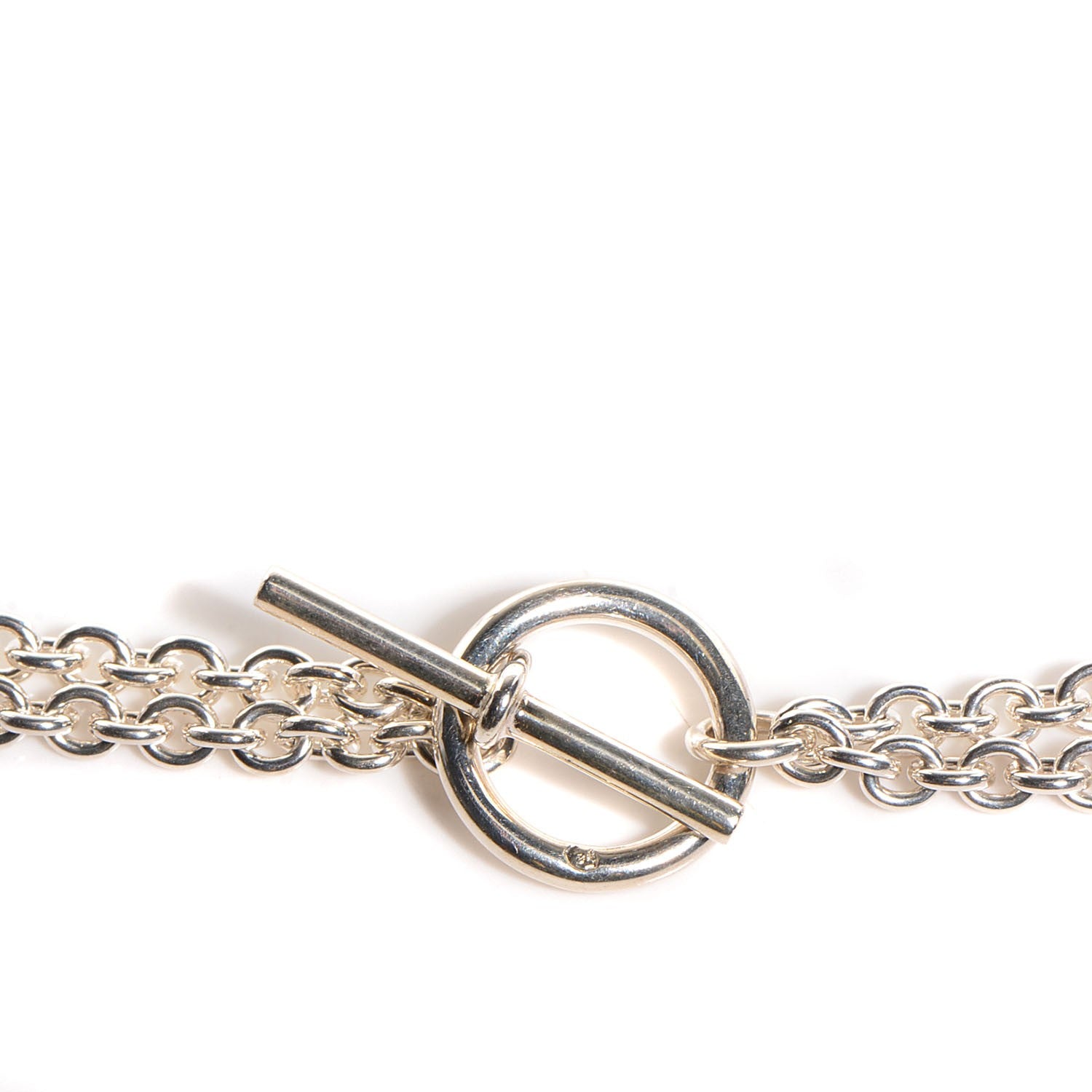 Hermes Sterling Silver Galop Necklace MM 4 of 5
