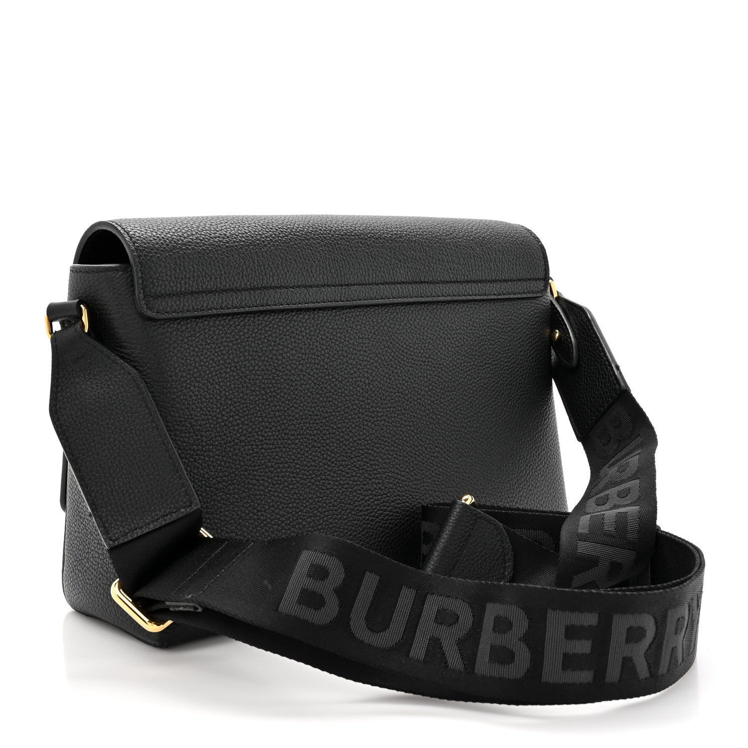 Burberry Grainy Calfskin Vintage Check Note Crossbody Bag Black 3 of 10