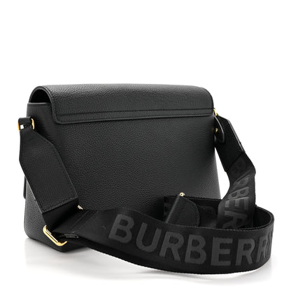 Burberry Grainy Calfskin Vintage Check Note Crossbody Bag Black 3 of 10