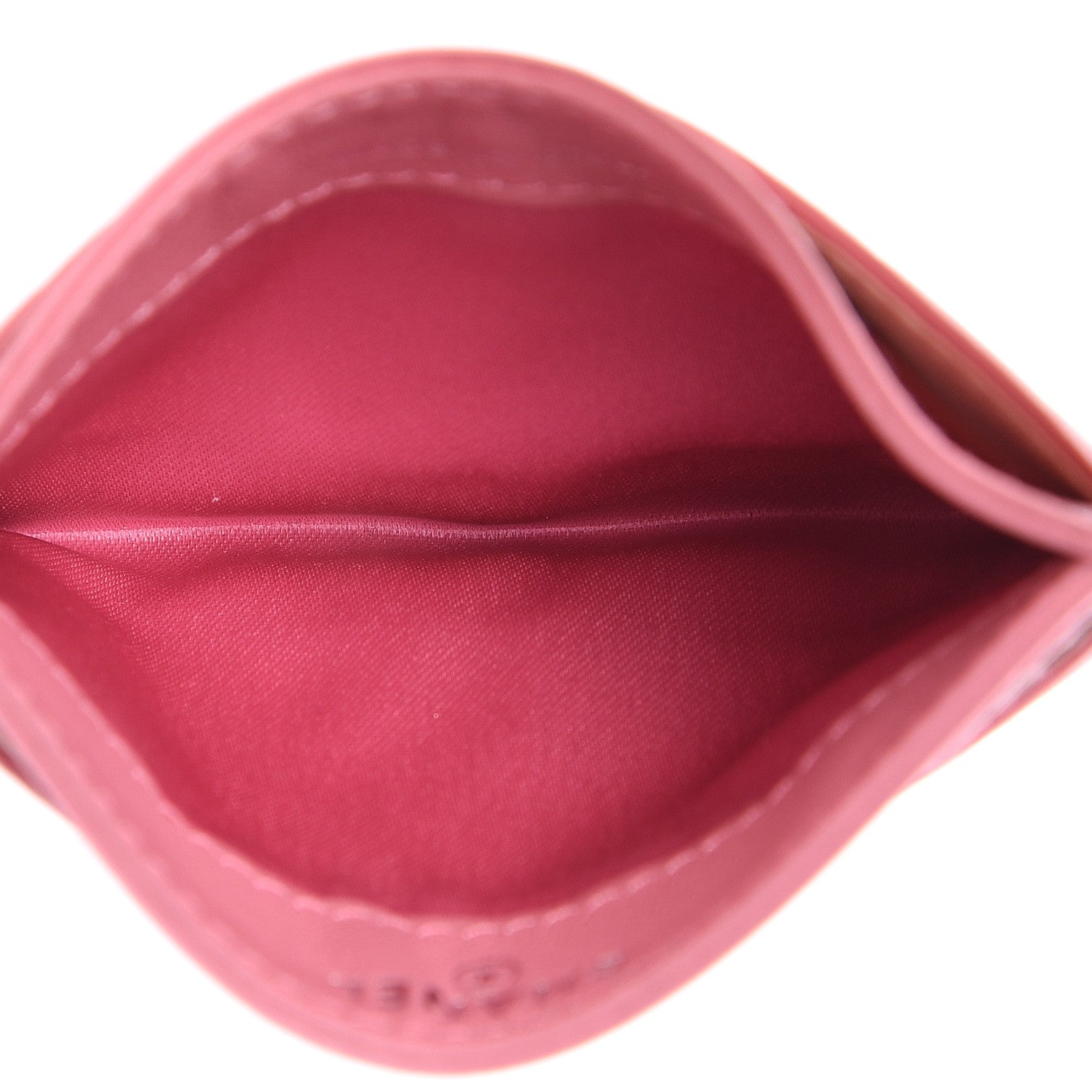 Chanel Lambskin Camellia Embossed Card Holder Pink 5 of 11