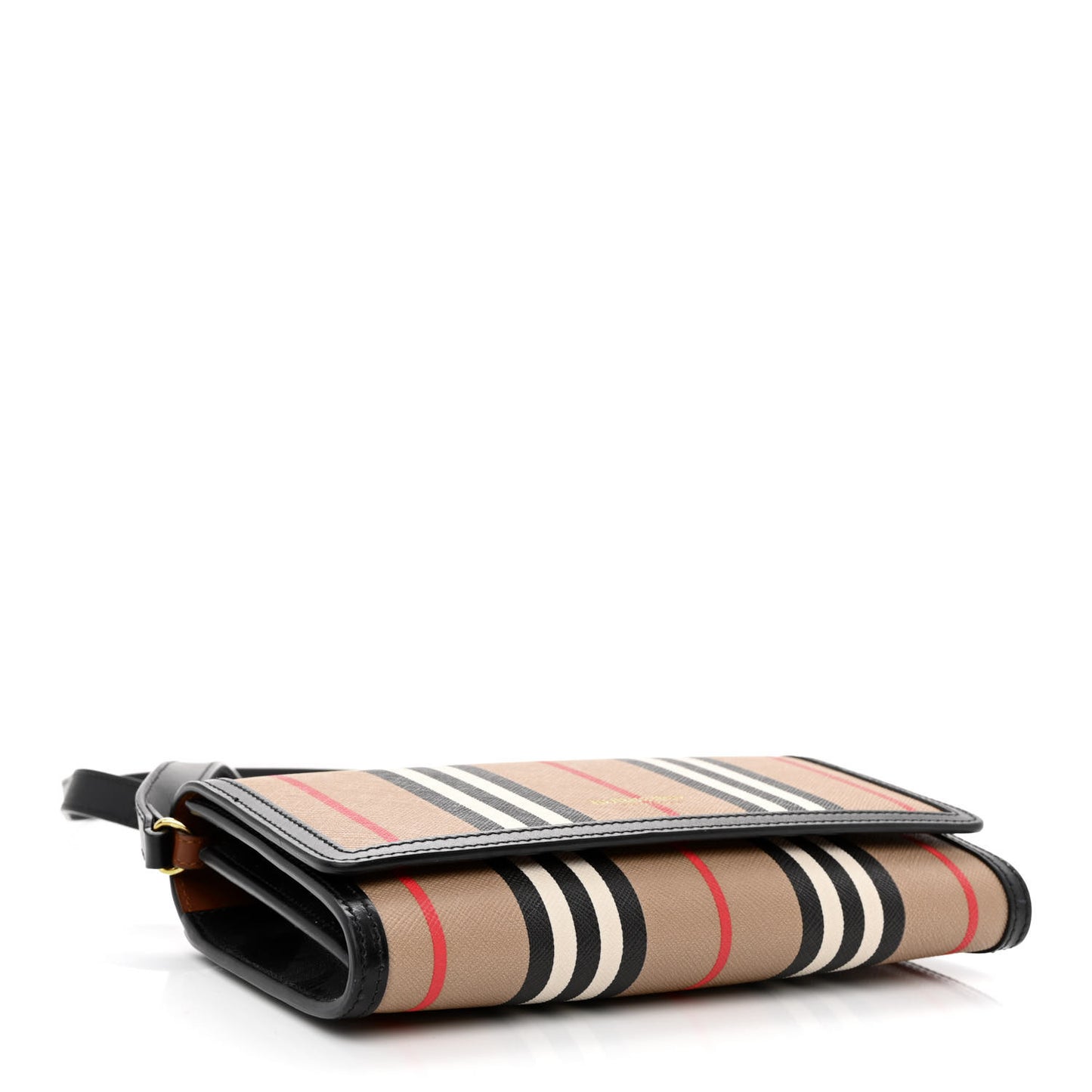 E-Canvas Icon Stripe Hannah Wallet With Detachable Strap Archive Beige