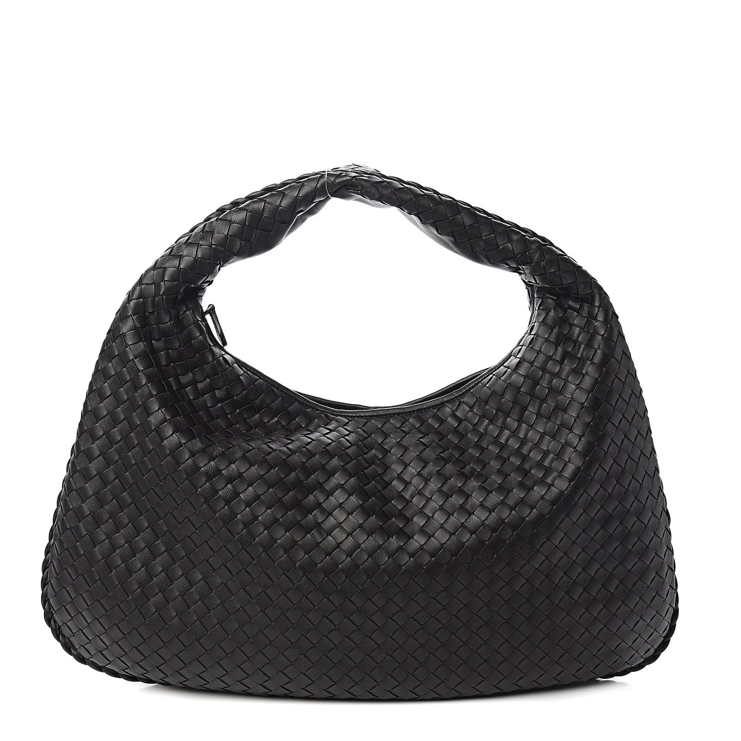 Nappa Intrecciato Large Veneta Hobo Black