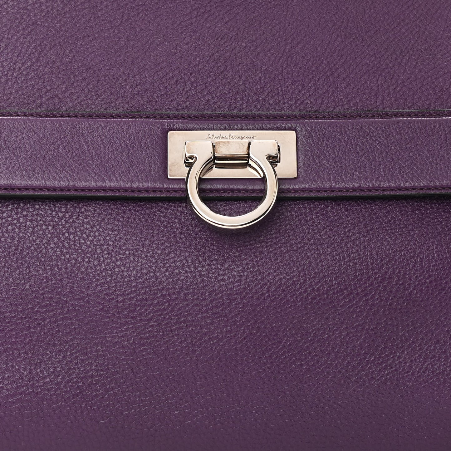 Calfskin Large Sofia Satchel Purple