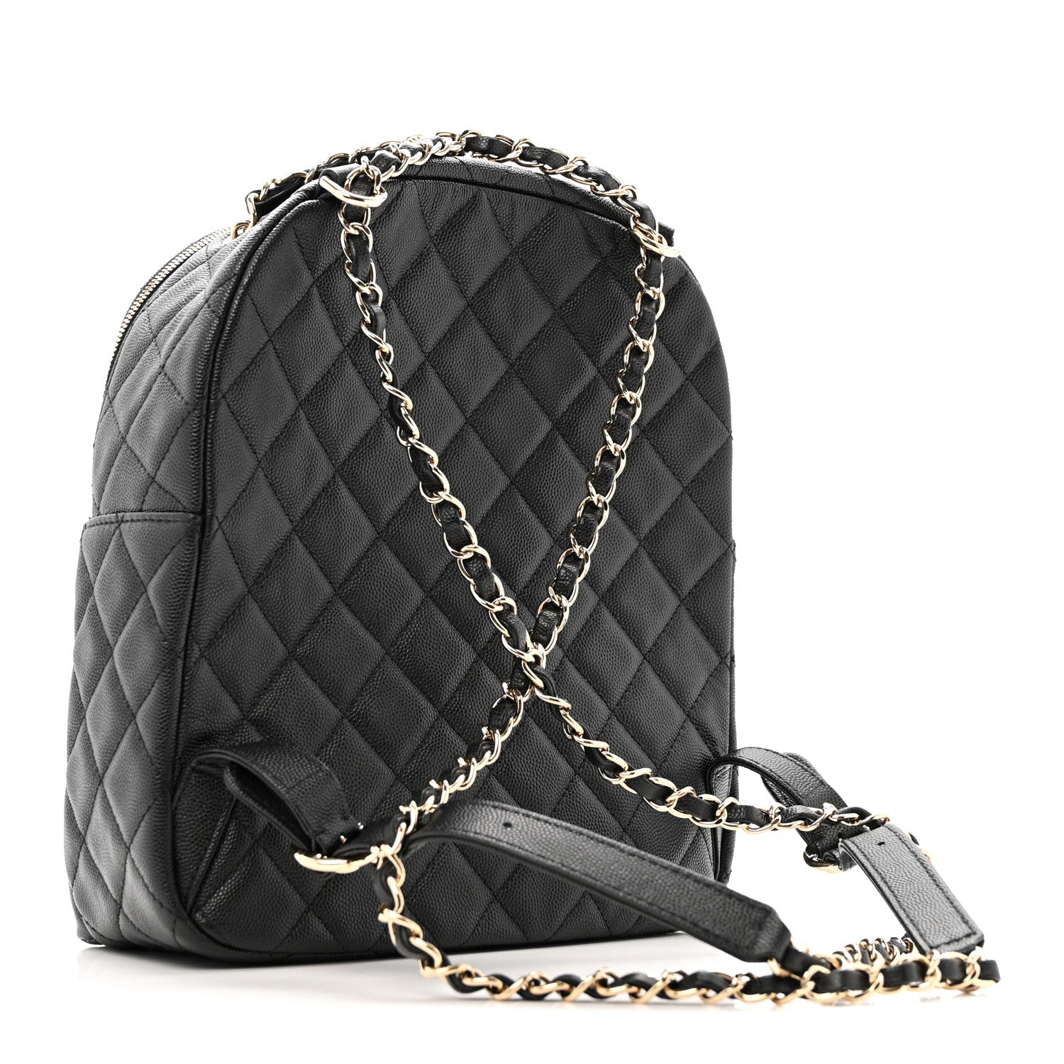 Chanel Caviar Quilted Medium Zip Around Backpack Black 3 of 12