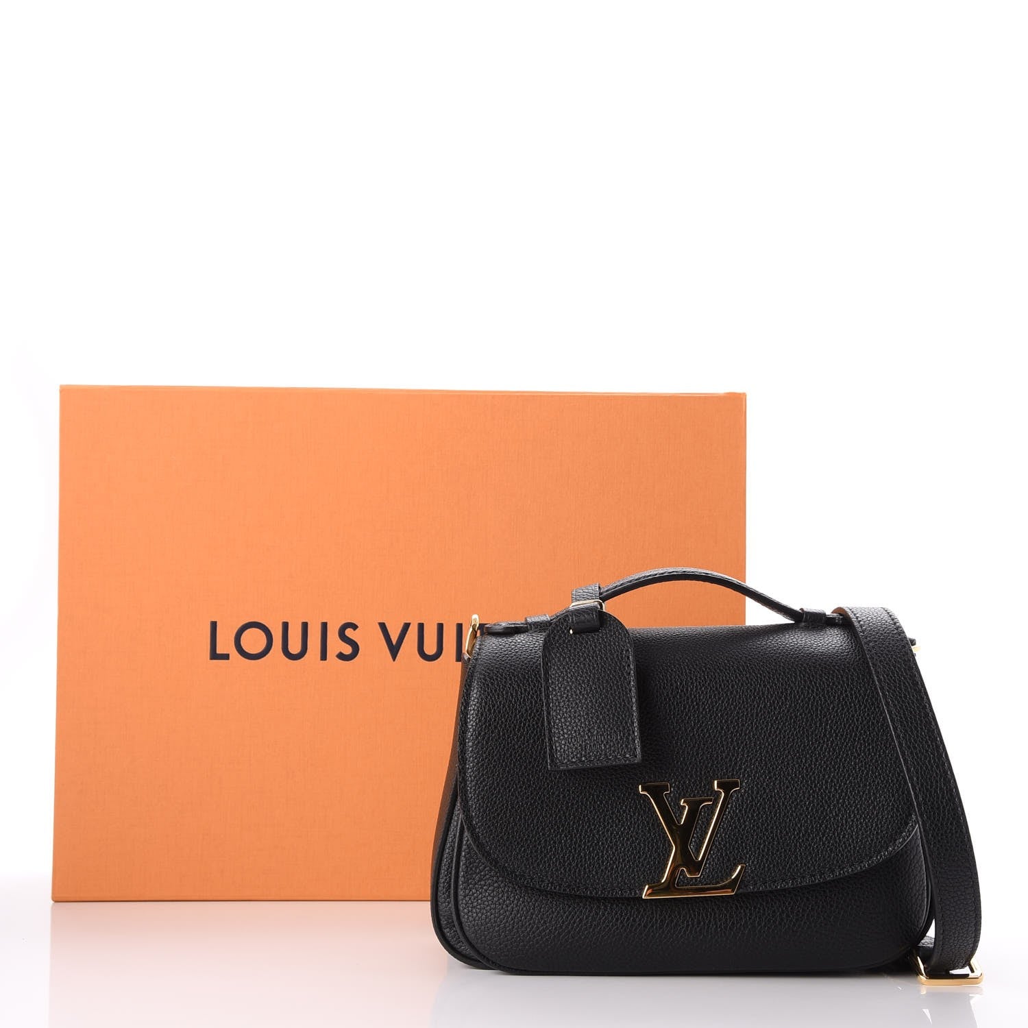 Louis Vuitton Grained Calfskin Vivienne NM Black 8 of 8