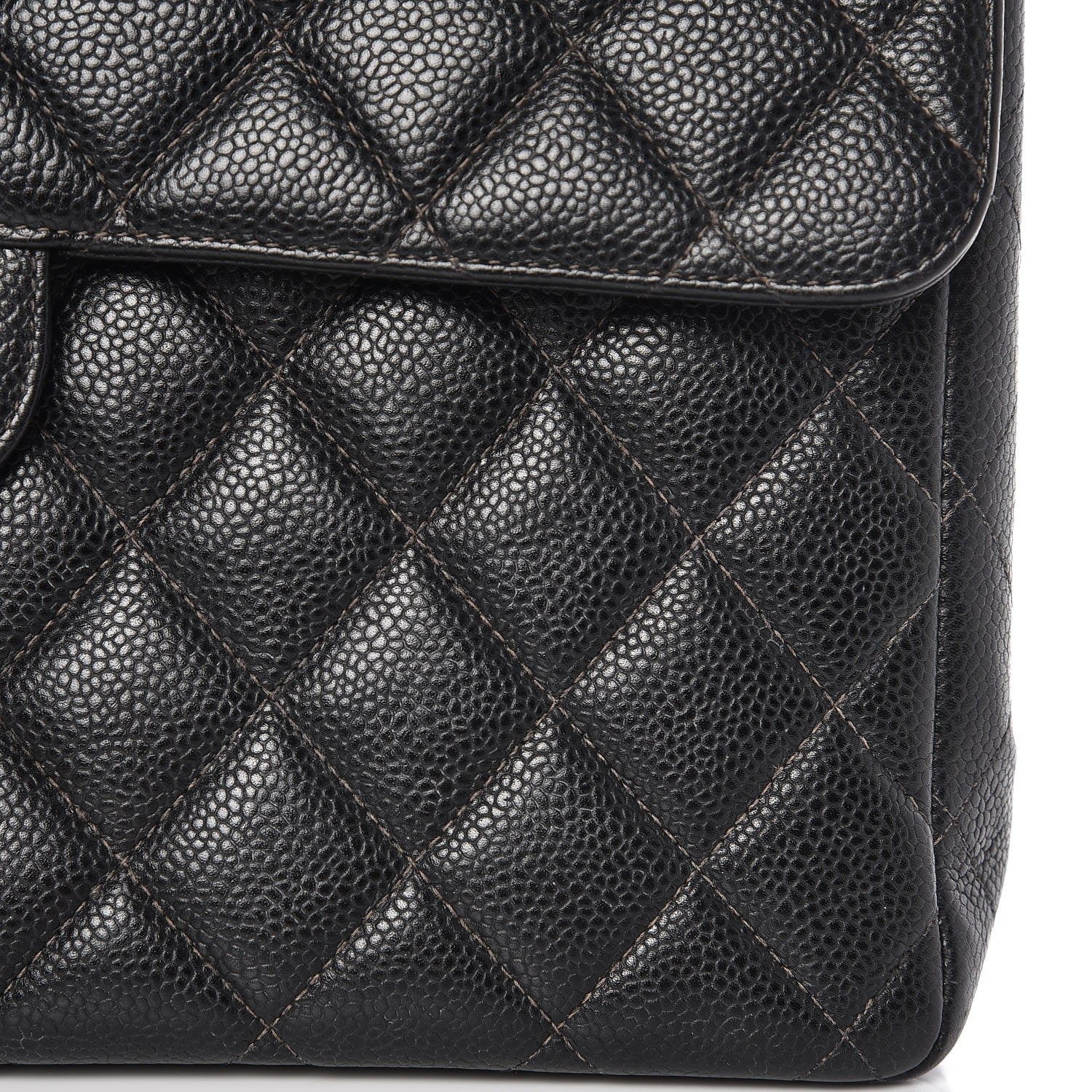 Chanel Caviar Quilted Jumbo Single Flap Black 14 of 17